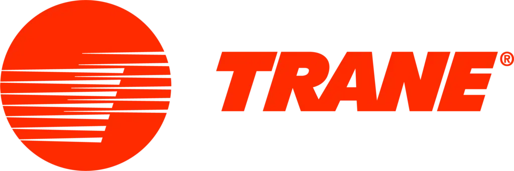 The Trane logo, featuring a stylized red circle and the red text “TRANE,” representing one of the high-quality brands trusted by Plumbing and Heating by Craig for our heating and cooling services.